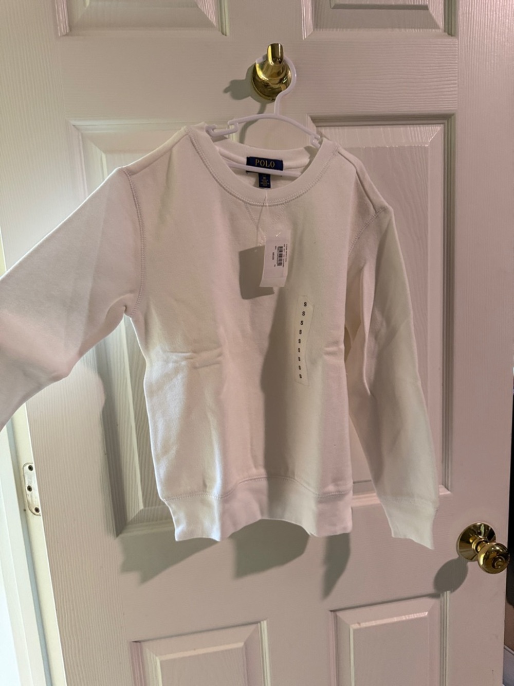 Polo by Ralph Lauren White Crewneck Sweatshirt with Tag
